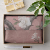 Chinoiserie Dusty Pink Cherry Blossom Hintergrund Seidenpapier (Geschenk)