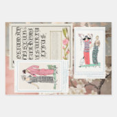Chinoiserie Dusty Pink + Mode Geschenkpapier Set (Vorderseite 3)