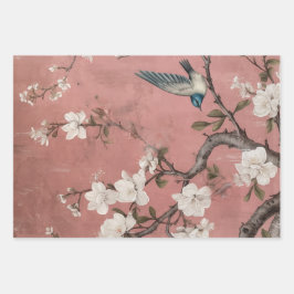 Chinoiserie Dusty Pink + Mode Geschenkpapier Set