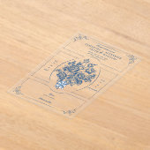 Chinoiserie Elegante Viktorianische Hochzeit Acryleinladungen (Ablage )