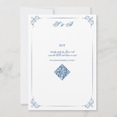 Chinoiserie Elegante Viktorianische Hochzeit Einladung (Rückseite)