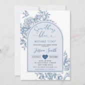 Chinoiserie etwas Blau bevor ich Bridal Einladung (Vorderseite)