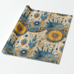 Chinoiserie Exotische Vögel Botanisches Muster (1) Geschenkpapier