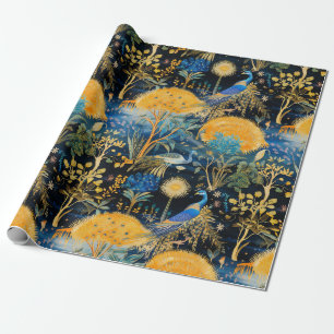 Chinoiserie Exotische Vögel Botanisches Muster (5) Geschenkpapier