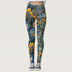 Chinoiserie Exotische Vögel Botanisches Muster (7) Leggings