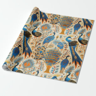 Chinoiserie Exotische Vögel Botanisches Muster (8) Geschenkpapier