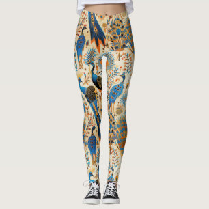 Chinoiserie Exotische Vögel Botanisches Muster (8) Leggings