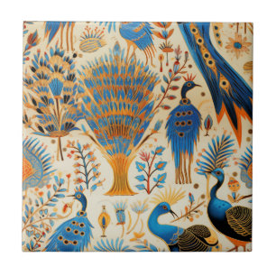 Chinoiserie Exotische Vögel Botanisches Muster (9) Fliese