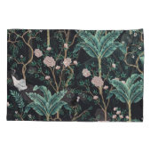 Chinoiserie Exotische Vögel: Vintage Bananenbaumau Kissenbezug (Rückseite)