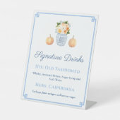 Chinoiserie Fall Blume Pumpkins Signature Drinks Sockelschild (Vorderseite)