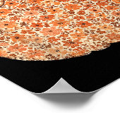 Chinoiserie Fall Pumpkin Floral Halloween Funny Th Poster (Ecke)