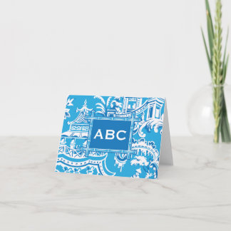 Chinoiserie Faltnotecard Dankeskarte