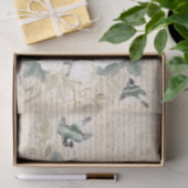 Chinoiserie Floral Birds Alte Handschrift Enttäusc Seidenpapier (Geschenk)