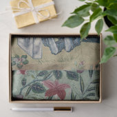 Chinoiserie Floral Birds Pot Mint in Blue Decoupag Seidenpapier (Geschenk)