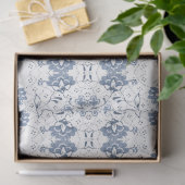 Chinoiserie Floral Blume Blau Seidenpapier (Geschenk)