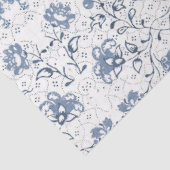 Chinoiserie Floral Blume Blau Seidenpapier (Ausschnitt)