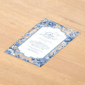 Chinoiserie Floral Border Abschluss ID1098 Acryleinladungen (Ablage )