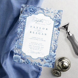 Chinoiserie Floral Border ID1094 Acryleinladungen