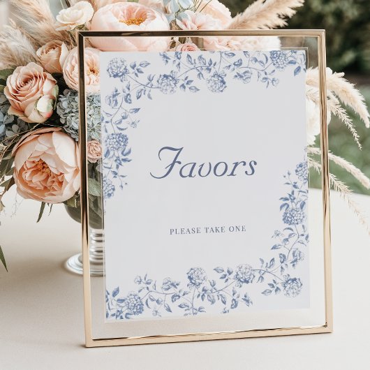 Chinoiserie Floral Brautparty Favoriten Poster