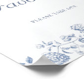 Chinoiserie Floral Brautparty Favoriten Poster (Ecke)