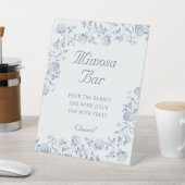 Chinoiserie Floral Brautparty Mimosa Bar Sockelschild (In SItu)