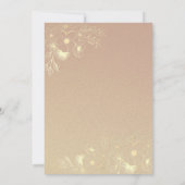 Chinoiserie Floral Gold Burgundy Wedding Einladung (Rückseite)