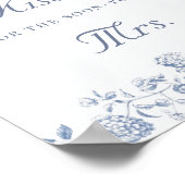 Chinoiserie Floral Guess wie viele Küsse Poster (Ecke)