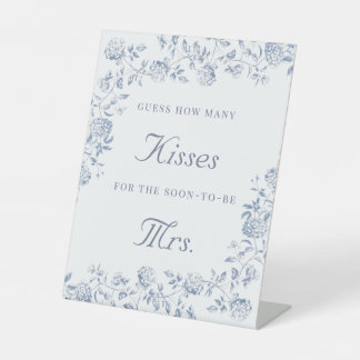 Chinoiserie Floral Guess wie viele Küsse Sockelschild