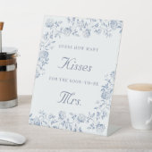 Chinoiserie Floral Guess wie viele Küsse Sockelschild (In SItu)