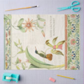 Chinoiserie Floral Hummingbird Vintag Decoupage Seidenpapier (Basteln)
