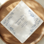 Chinoiserie Floral Something Blue Brautparty Serviette