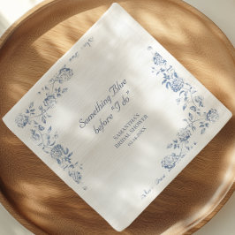 Chinoiserie Floral Something Blue Brautparty Serviette