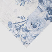 Chinoiserie Floral Vase Peony Blue White Decoupage Seidenpapier (Ausschnitt)