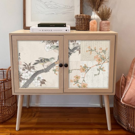 Chinoiserie Floral Vintage Vögel Skript-Entführung Seidenpapier