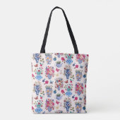 Chinoiserie Floral Wedding Welcome Bag Tote Tasche (Rückseite)