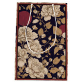 Chinoiserie Florals Mittlere Geschenktüte (Rückseite)