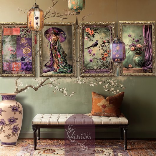 Chinoiserie Florenz Stillleben Seidenpapier