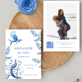 Chinoiserie Foto Wedding Save the Date Einladung
