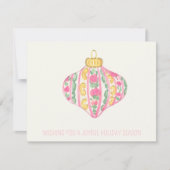 Chinoiserie Frauenweihnachtsdekoration Mitteilungskarte (Vorderseite)