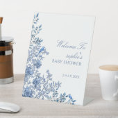 Chinoiserie French Blue Welcome Baby Sockelschild (In SItu)