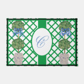 Chinoiserie Garden Topiary Ginger Jar Jars Dorm D Fußmatte (Vorderseite)