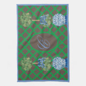 Chinoiserie Garden Topiary Ginger Jar Jars Placema Geschirrtuch (Vertikal)