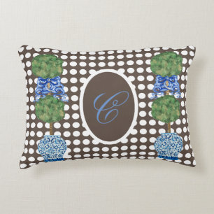 Chinoiserie Garden Topiary Ginger Jar Jars Throw  Dekokissen