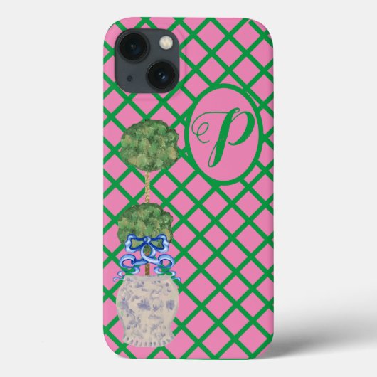 Chinoiserie Garden Topiary Ginger Jars Case-Mate iPhone Hülle (Rückseite)