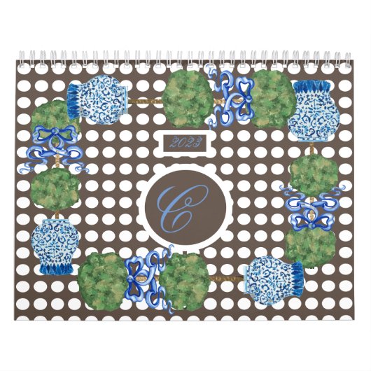 Chinoiserie Garden Topiary Ginger Jars Kalender (Titelbild)