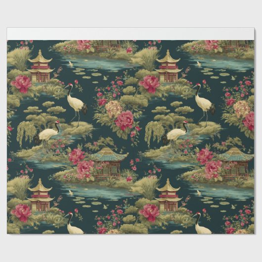 Chinoiserie-Gartendekor Geschenkverpackungspapier Geschenkpapier (Flach)