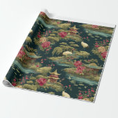 Chinoiserie-Gartendekor Geschenkverpackungspapier Geschenkpapier (Ungerollt)