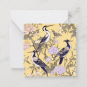 Chinoiserie Gelbe Blütenwurzel Geschenkverpackung Mitteilungskarte (Rückseite)