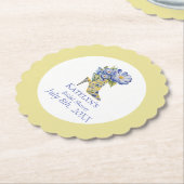 Chinoiserie Gelbes High-Heel-Brautparty Untersetzer (angewinkelt)