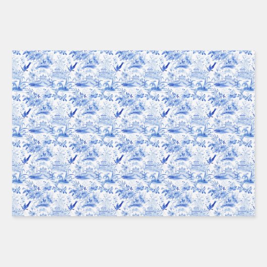 Chinoiserie Geschenkpapier Set (Vorderseite)
